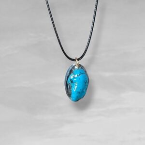 Minimalist Genuine Turquoise Pendant Necklace